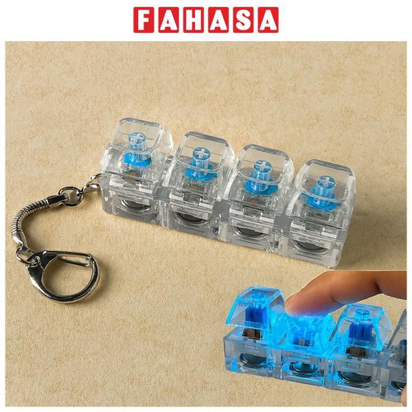 Bộ 4 Móc Khóa Hình Nút Bàn Phím Đèn Led - WanLongDa SYAJ004-1