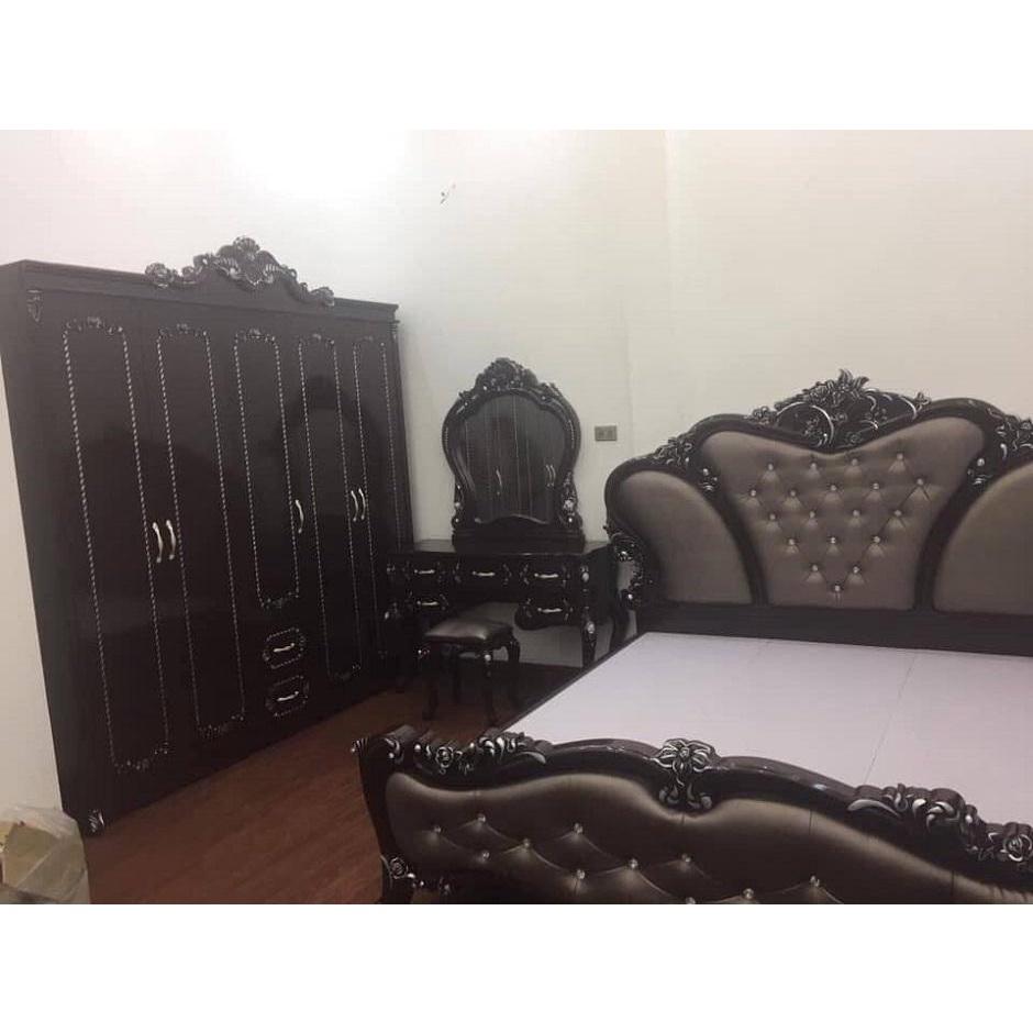 Bộ giường tủ tân cổ điển nhập khẩu