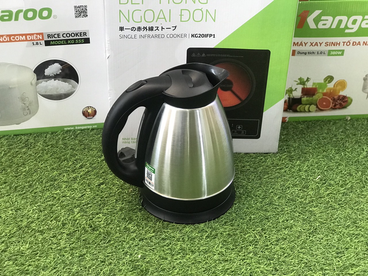 Bình Đun Siêu Tốc inox Kangaroo KG15SK1 Hàng Chính Hãng