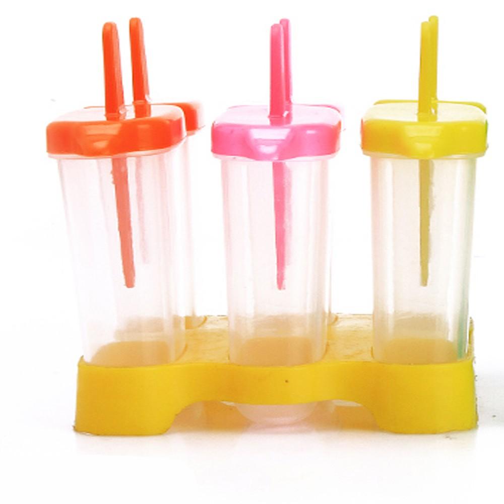 Khuôn làm kem 6 que nhiều màu tiện lợi