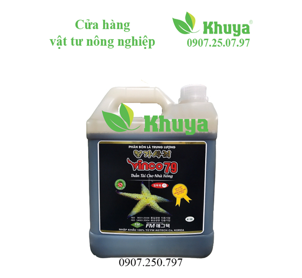 Phân bón lá trung lượng Bulgasari Vino 79/ Vinco 79 loại cal 4 lít Hàn Quốc