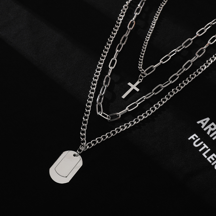 Dây chuyền vòng cổ nam nữ mix thẻ city boy cực cool