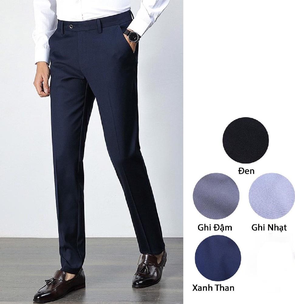 Quần âu nam dáng ôm co giãn nhẹ quần tây nam dáng ôm cao cấp - Xanh than - Size 33