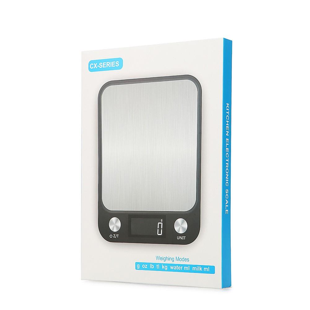 Cân điện tử cân thực 5KG/10KG phẩm dùng trong nhà bếp cao cấp chống nước thép không gỉ cảm ứng vân tay