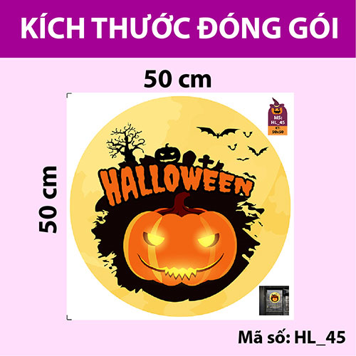 DECAL TRANG TRÍ HALLOWEEN COMBO SỐ 1