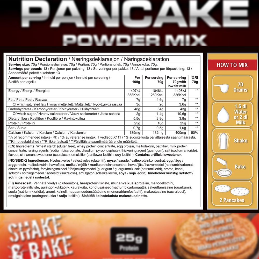 [Chính hãng BBT] Proteinfabrikken Protein Pancakes 910g - Bột Bánh Protein Ngon Bổ Dinh Dưỡng Tiện Lợi [Meal replacement]