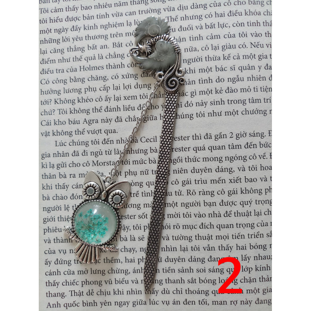 Kẹp sách bookmark dạ quang Chim cú