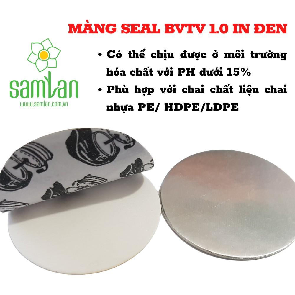 Màng seal nhôm | màng nhôm cho chai nhựa PE/LDPE/HDPE | Màng nhôm In đen - Sam Lan