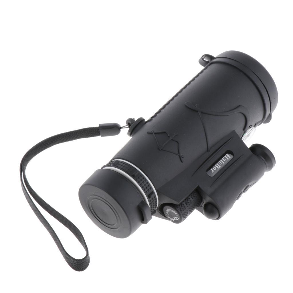 Portable Outdoor 12X Angle Monocular Single Tube Telescope with Phone Clamp