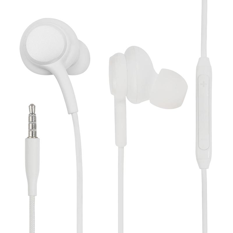 Tai nghe có dây 3,5 mm dành cho Android Dành cho Samsung S8 Tai nghe thể thao nhét trong tai nghe nhạc stereo di động có Mic Cuộc gọi rảnh tay Màu điện thoại: trắng