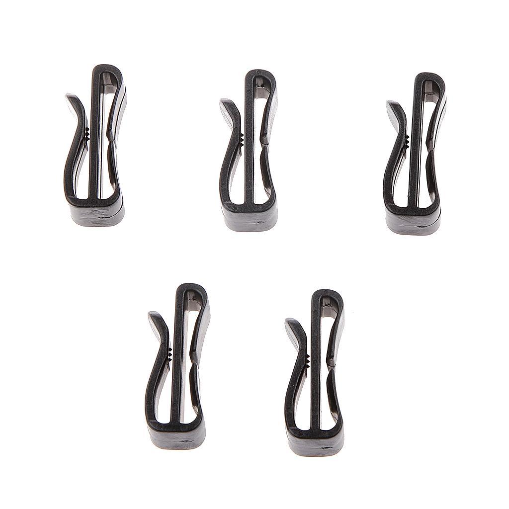10pcs Quick-Slip Keeper Buckle Backpack Bag Webbing Strap Clip 25mm Black