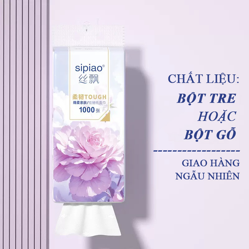 THÙNG 12 BỊCH KHĂN GIẤY RÚT TREO TƯỜNG SIPIAO 1 BỊCH 1000 TỜ CAO CẤP