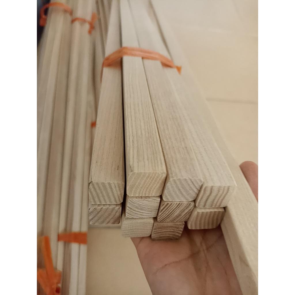 Thanh gỗ vuông gỗ tần bì siêu đẹp dài 100cm và 120cm