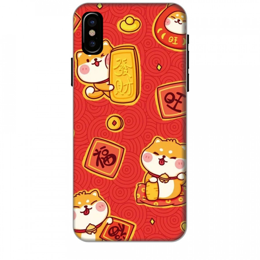 Ốp lưng dành cho điện thoại IPHONE XS Mèo Thần Tài Mẫu 4