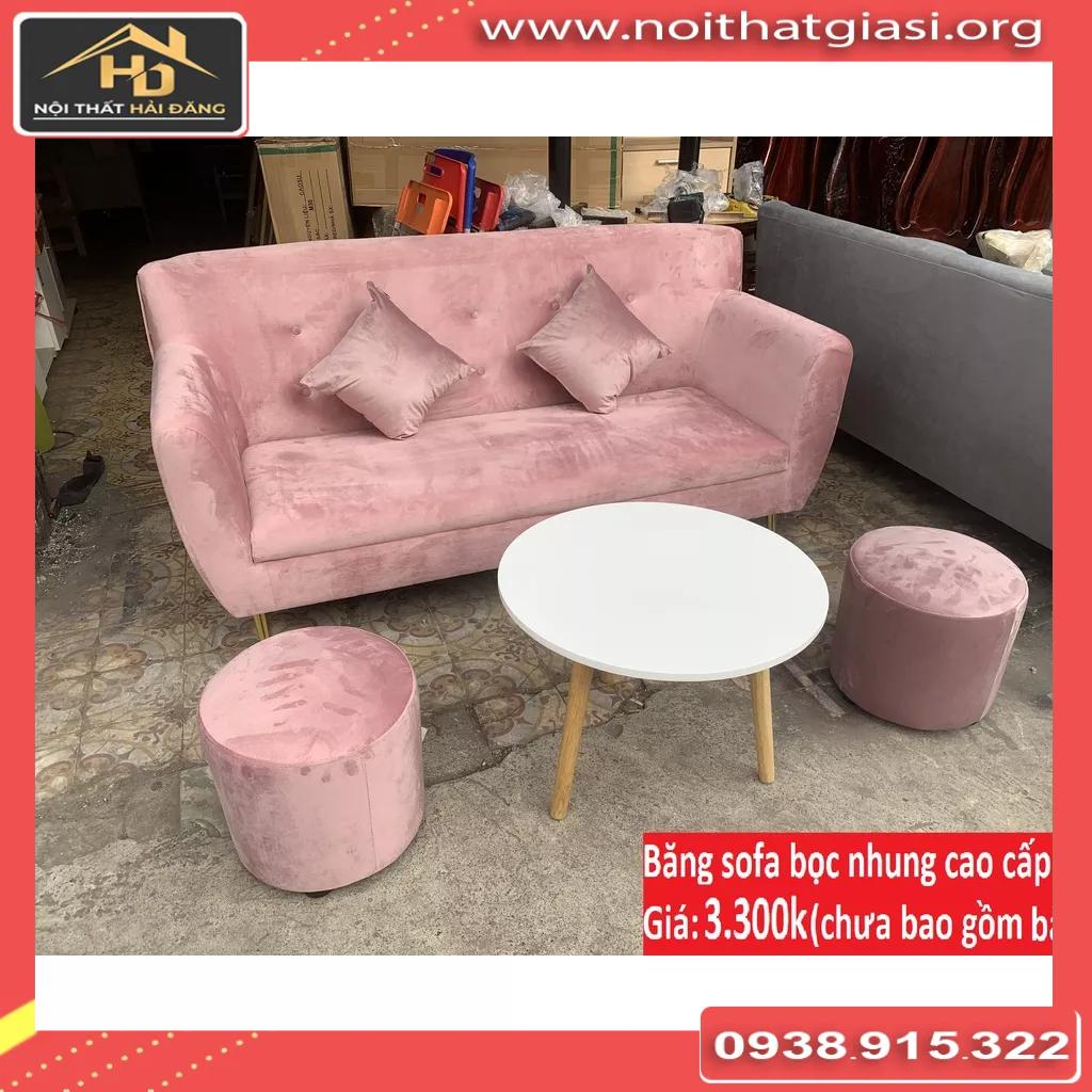 Bộ ghế sofa màu hồng
