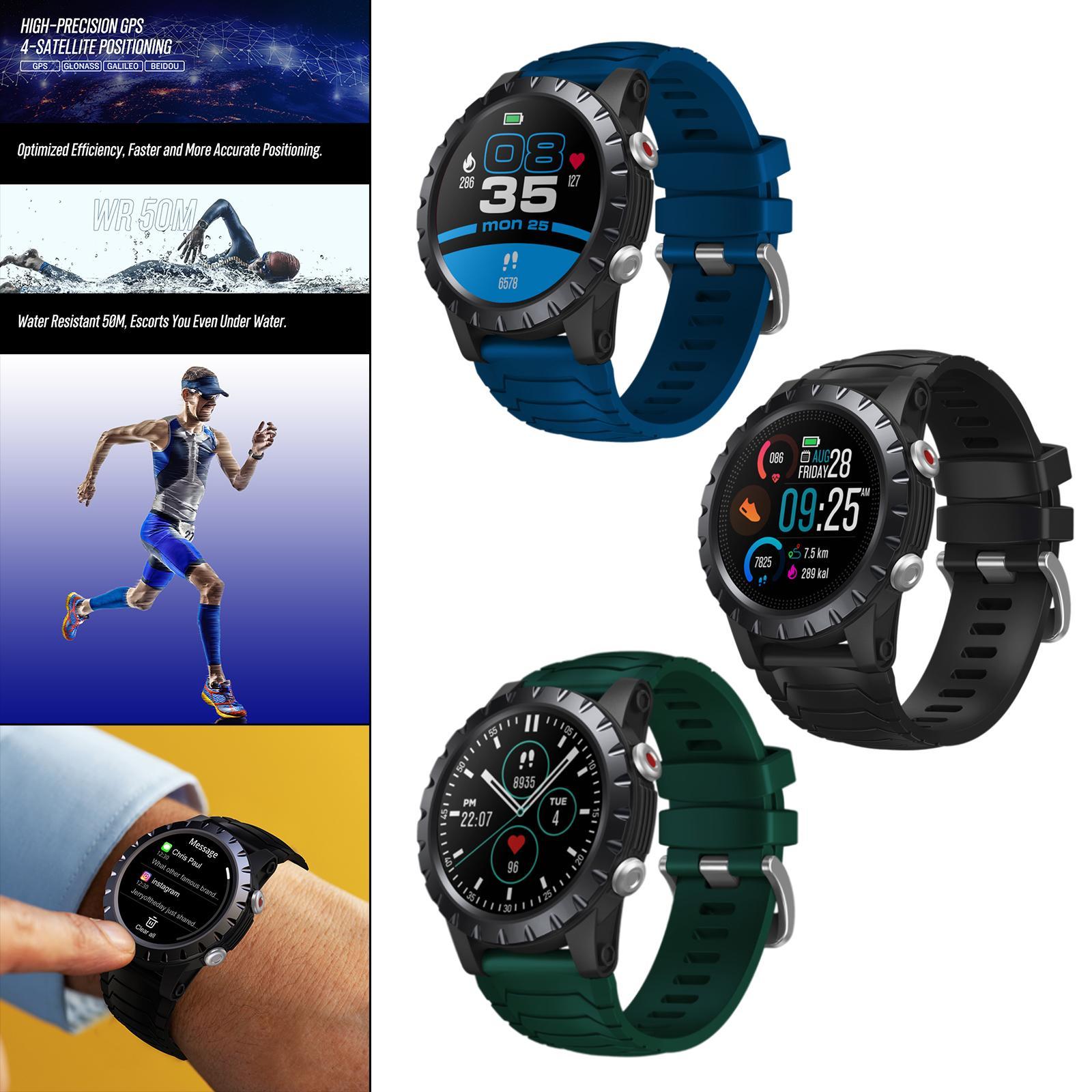 Health Fitness Smartwatch 50M Waterproof  Activity Tacker Sports Blue