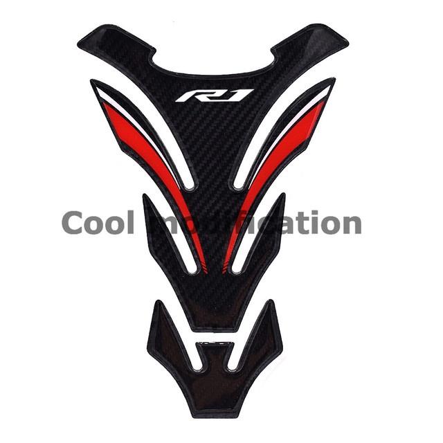 Miếng Dán Trang Trí Bình Nhiên Liệu Xe Mô Tô Yamaha YZF-R1 R1 R1M 3D Bằng Sợi Carbon