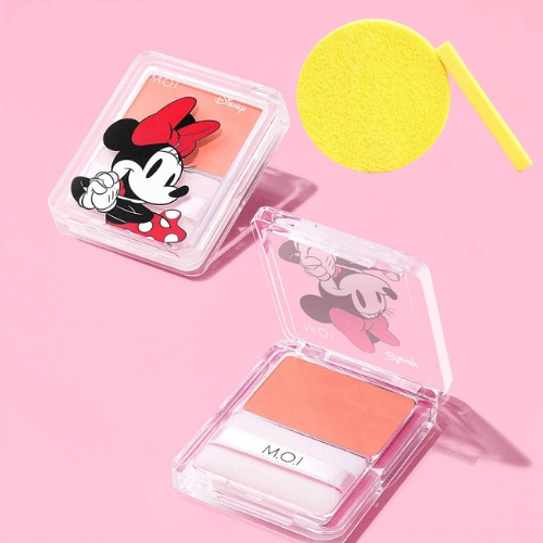 Phấn Má Hồng M.O.I - Disney MICKEY GLOWING CHEEKS NO.2 ORANGE, Tặng Kèm Mút Rửa Mặt