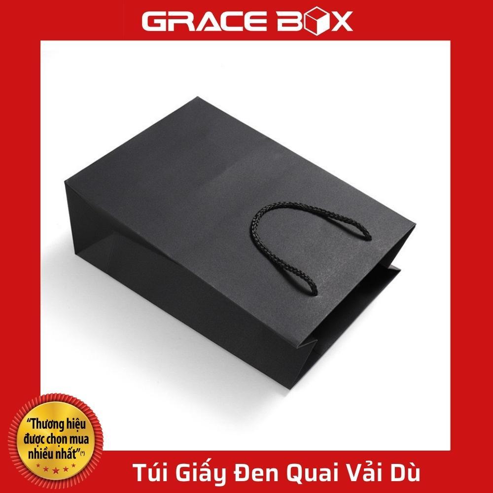 Túi Giấy Đen Quai Vải Dù Chắc Chắn (Chịu Lực Tốt