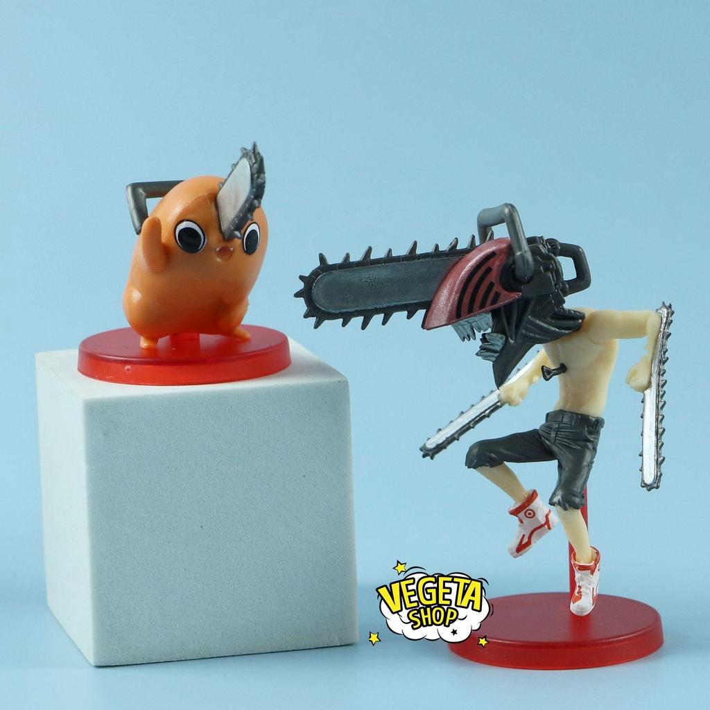 Mô hình Chainsaw Man - Set mô hình nhân vật Denji Pochita Quỷ cưa máy - Kích thước Denji Cao 8cm - Pochita cao 4,8cm