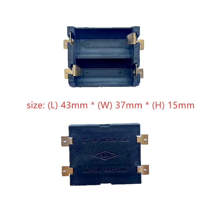 10 CHIẾC Hộp đựng pin CR123A X1 16340 Giá đỡ pin LIR123A Một pin Miếng dán mạ vàng SMD Màu sắc: 10 CÁI