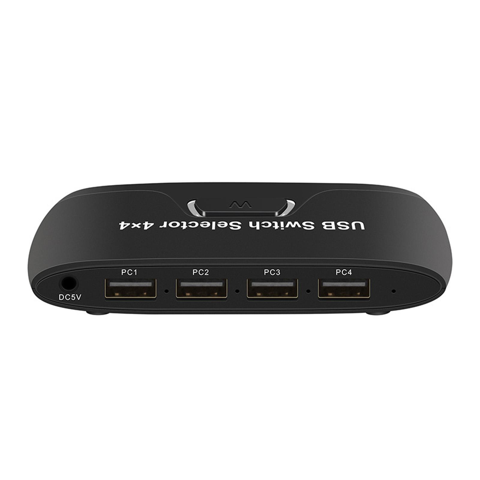 KVM Switch Box 4 Port for PC Sharing Portable Professional for Keyboard