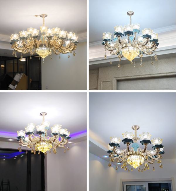 Đèn chùm NEKO loại 15 tay phong cách sang trọng, trang trí nội thất hiện đại - kèm bóng LED chuyên dụng.