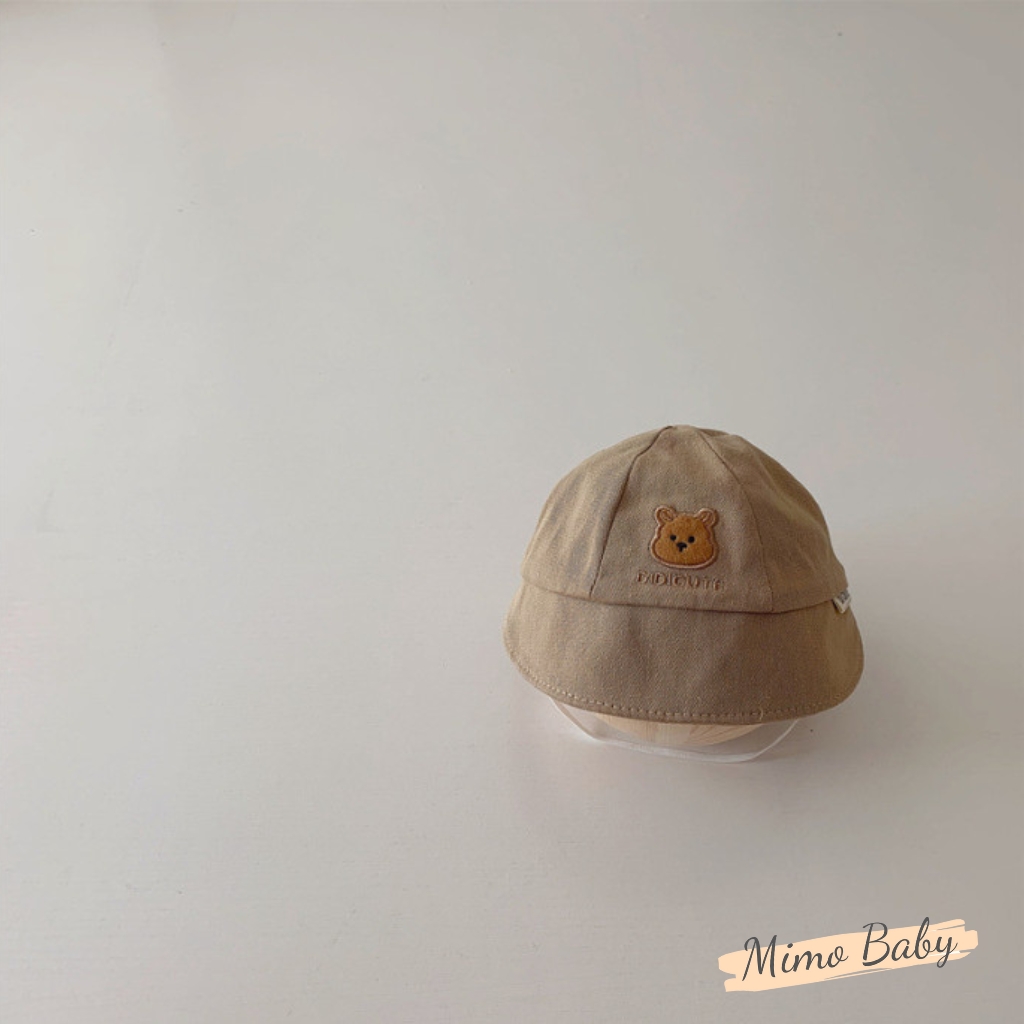 Mũ nón bucket thêu hình gấu style hàn quốc đáng yêu cho bé MH227 Mimo Baby