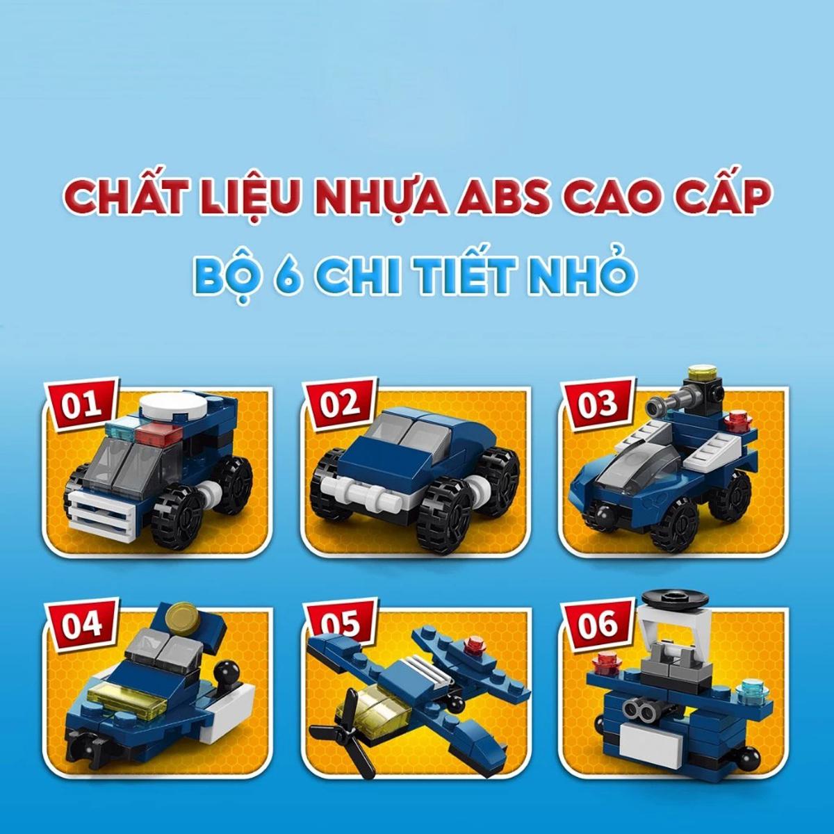Đồ Chơi Lắp Ráp Chiến Binh Cảnh Sát Siêu Cấp 6 Trong 1 - Super Police Warrior - Toys&amp;Joys 8971-6 (135 Mảnh Ghép)