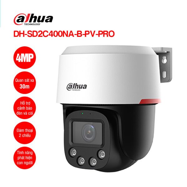 Camera IP PT 4MP DAHUA DH-SD2C400NA-B-PV-PRO - Hàng chính hãng