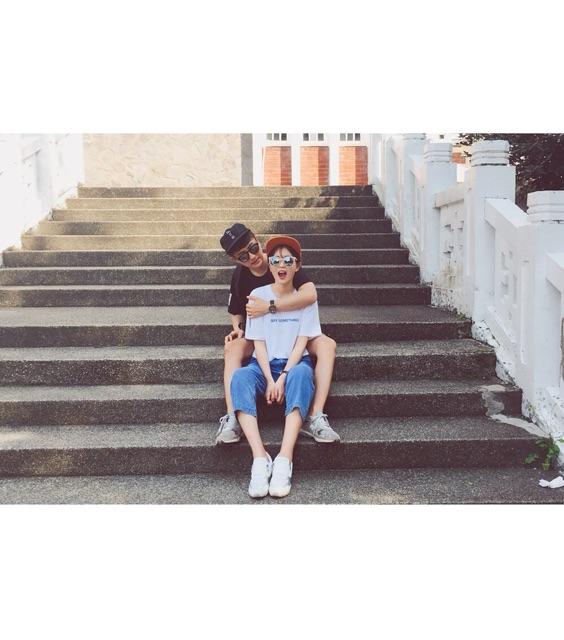 Áo thun tay lỡ form rộng dấu quân