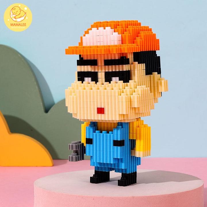 Đồ Chơi Lego 3D Lắp Ráp Mô Hình Nhân Vật Hoạt Hình Shin Cậu Bé Bút Chì