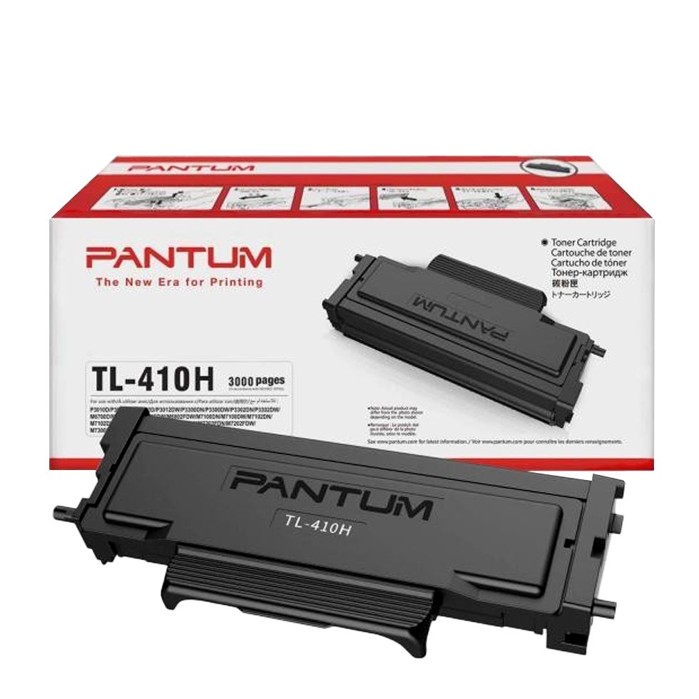 Hộp mực in Laser đen trắng PANTUM TL-410H Dùng cho các dòng máy in PANTUM P3300DN/M7100DW - Hàng Chính Hãng