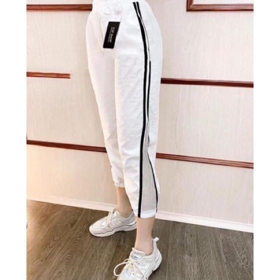 QUẦN JOGGER NỮ CÁ TÍNH PHỐI LƯỚI