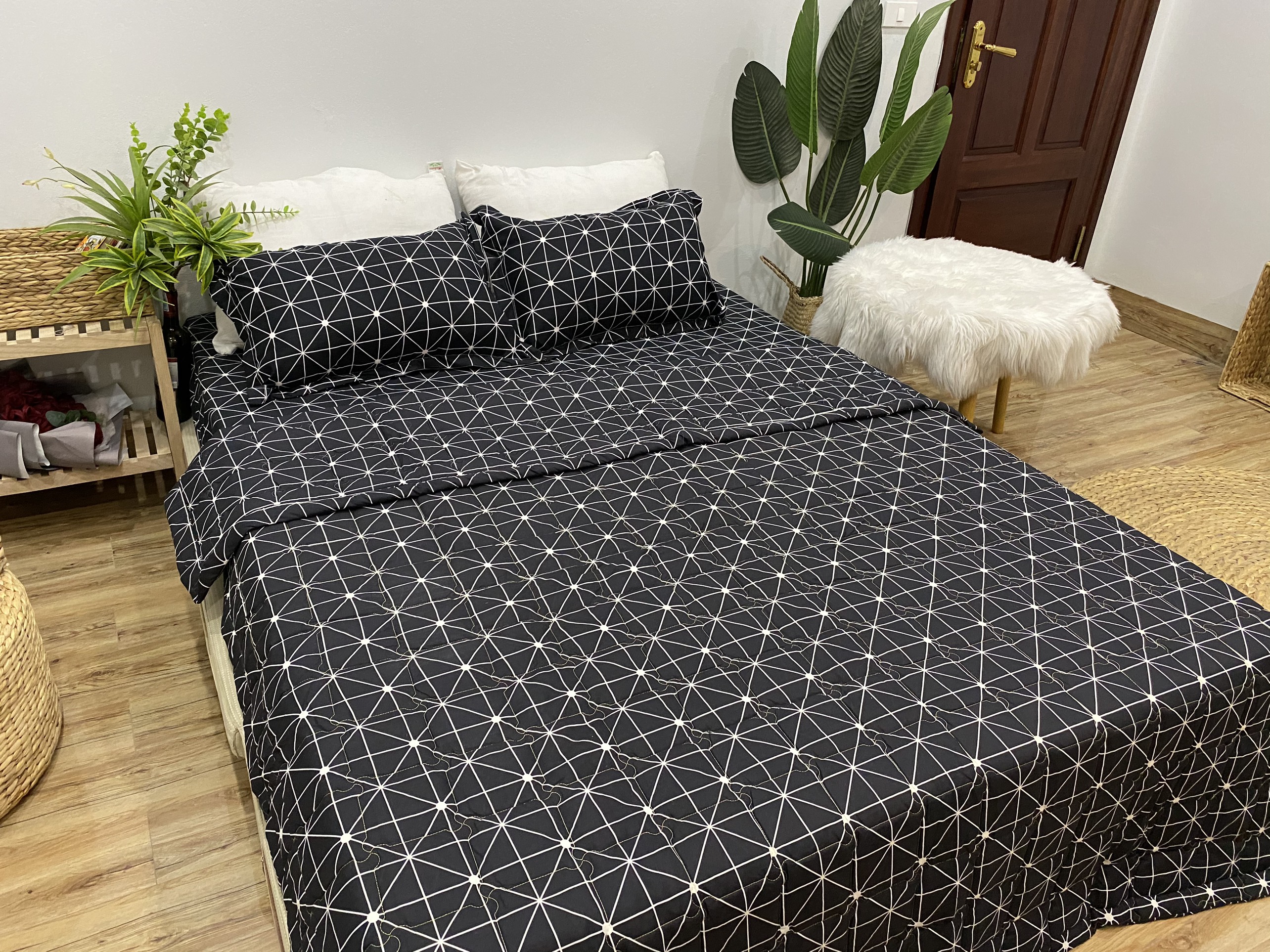 Bộ Chăn Ga Gối Hè Thu 5 Món CHM16