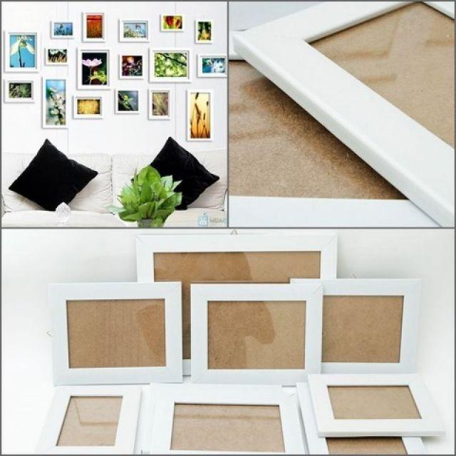 Bộ 10 khung ảnh để bàn 10x15 giá rẻ tặng kèm chân.