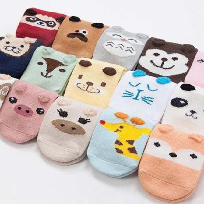Set 2 Đôi Tất Chống Trượt Vớ Cho Bé Pony Cao Cổ Họa Tiết Thú Đáng Yêu Shop Mẹ Bí Đỏ PK85