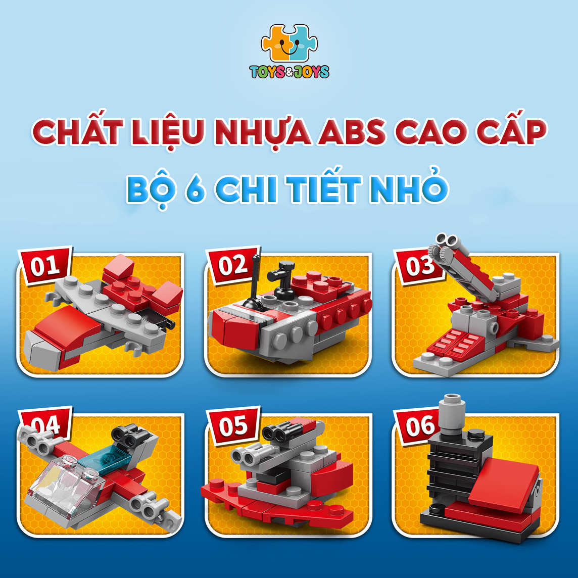 Đồ chơi lắp ráp Siêu chiến hạm 6 trong 1 – Warship - Toys &amp; Joys