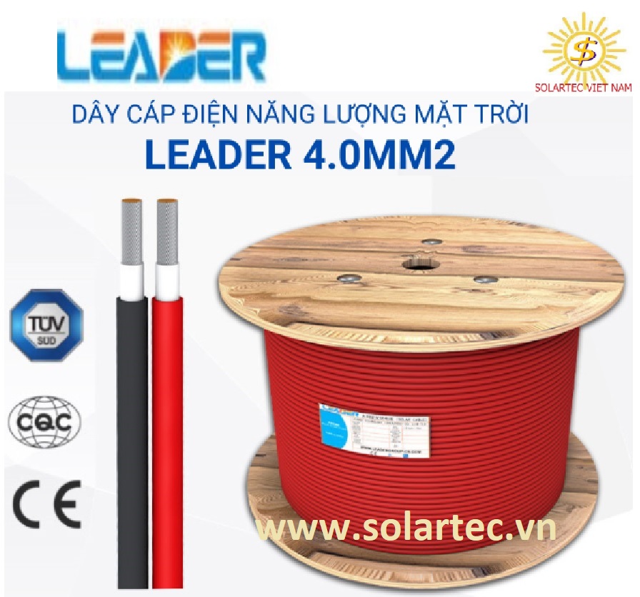 Dây cáp điện năng lượng mặt trời Leader 4.0mm2