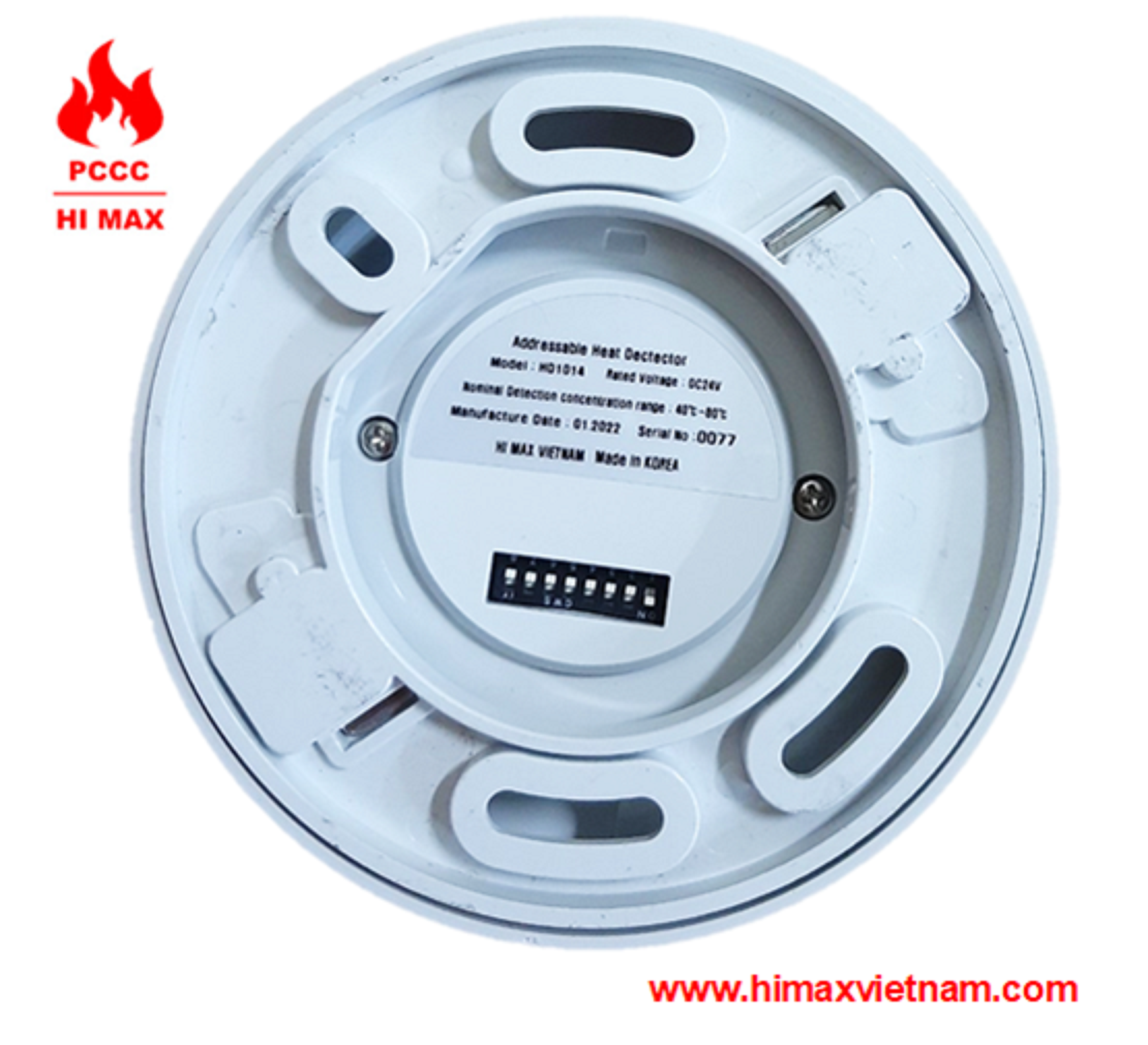 Đầu báo nhiệt địa chỉ hi max HD1014 (Kèm đế)