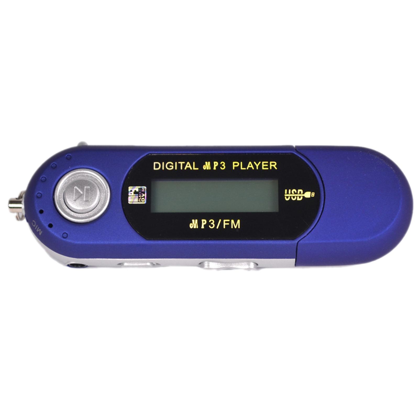 8GB USB 2.0 Portable USB MP3 Music Player Digital LCD Screen Blue