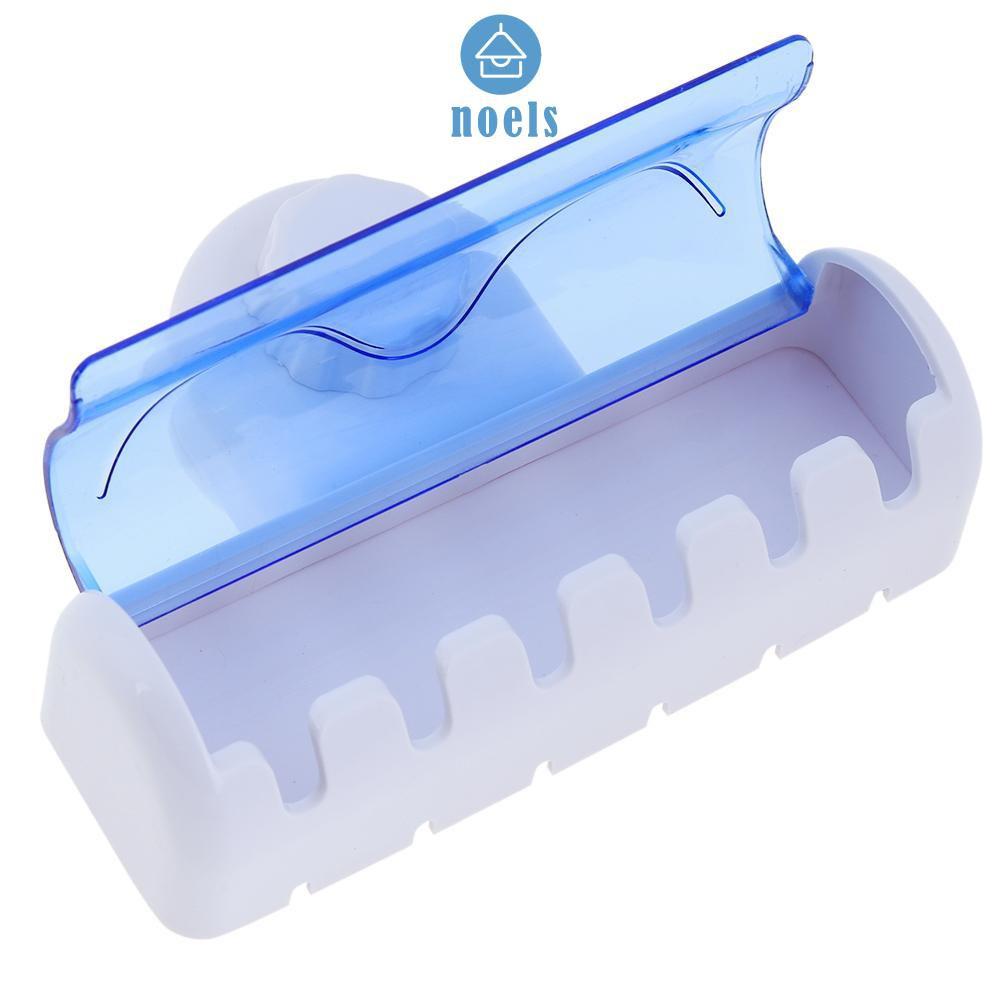 Giá Đỡ Bàn Chải Đánh Răng 6 Móc Có Giác Hút Gắn Tường Chống Bụi Tiện Dụng