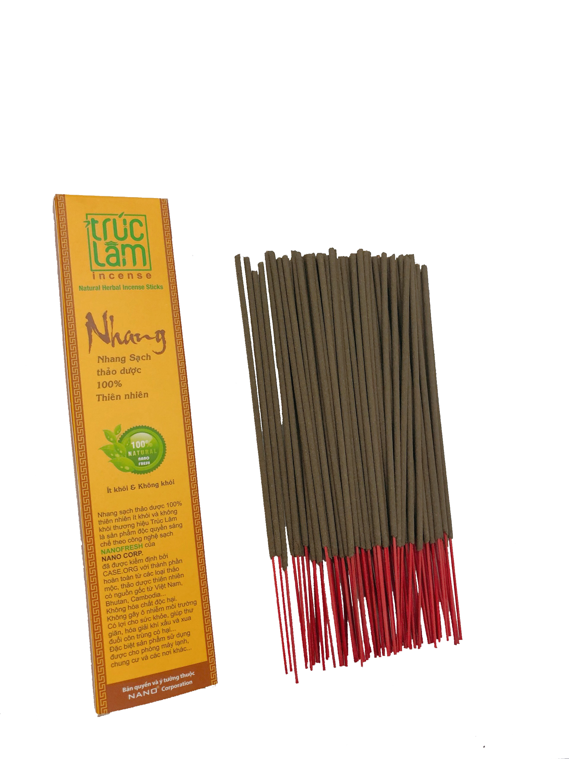 Nhang Sạch Thảo Dược TRÚC LÂM - 20 CM QUẾ ÍT KHÓI