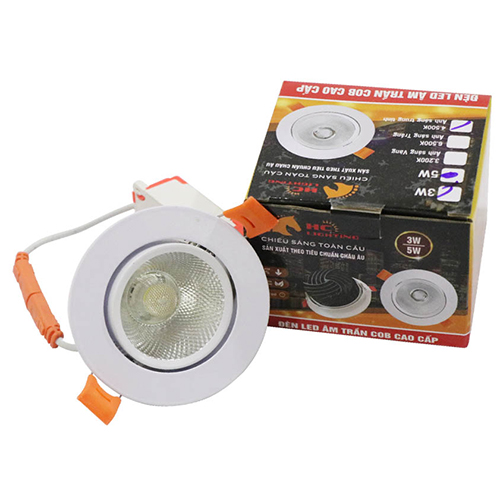 Đèn Led Âm Trần COB 5W Tròn Ánh Sáng Trung Tính HC LIGHTING