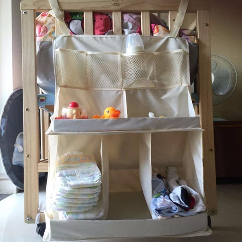 Giường cho bé Treo Người Tổ Chức Túi Chống Nước Tã Quần Áo Bình Sữa Đồ Chơi AccessoriesOrganizer Túi Cho Giường Cũi