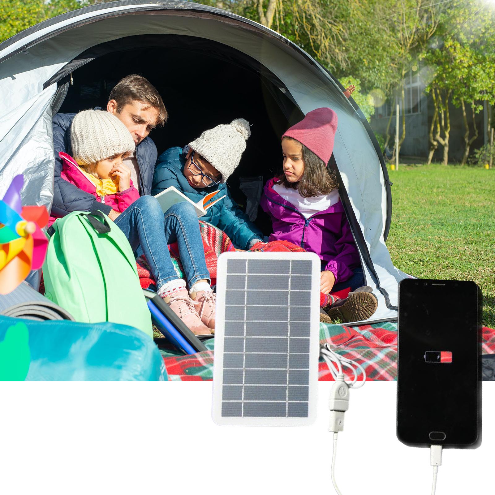 5V Small Solar Panel with USB DIY Monocrystalline Silicon Solar Cell Waterproof Camping Portable Power Solar Panel