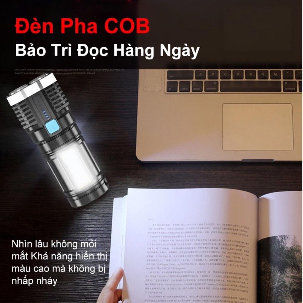 Đèn Pin, Đèn Pin Led Cod Mini 4 Bóng Sạc USB Tiện Dụng Mang Theo Du Lịch ATILA SHOP