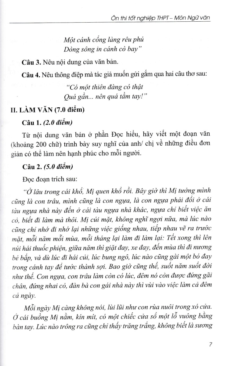 Ôn Thi Tốt Nghiệp THPT Môn Ngữ Văn _GDSG