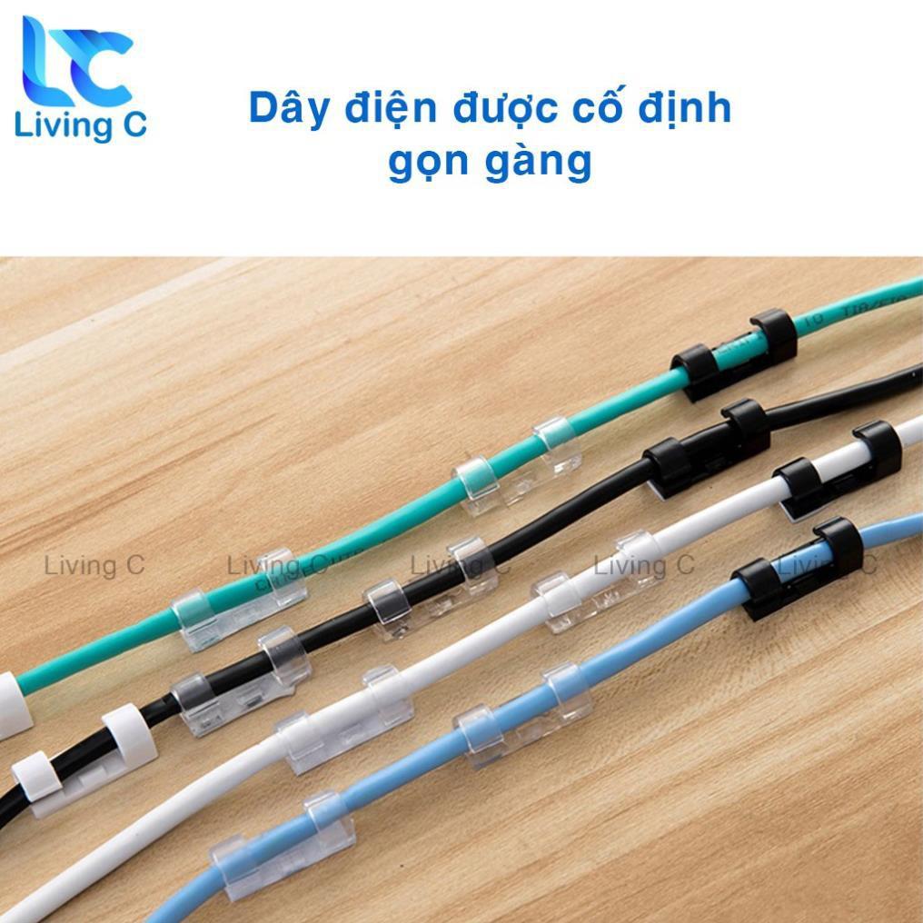 Bộ 16 nẹp dây điện chống rối, combo 16 kẹp cố định dây điện dán tường