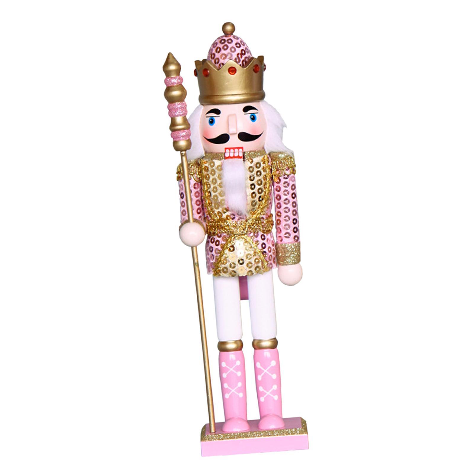 2pcs Cute Nutcracker Puppet Statue Kids Traditional Figurine